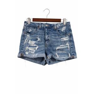 American Eagle Womens 6 Distressed Cutoff Denim Shorts Light Wash Y2K Festival